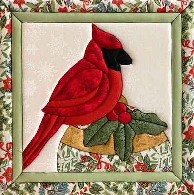 Quilt-Magic No Sew Wall Hanging Kit-Christmas Cardinal