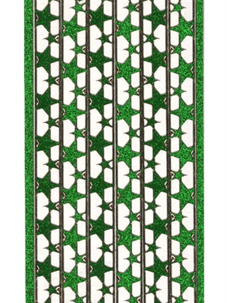 Starform Deco Stickers - Star Border - Glitter Green