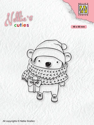 Nellie's Choice  Clear Stamp Christmas Cuties Koala With Parcel