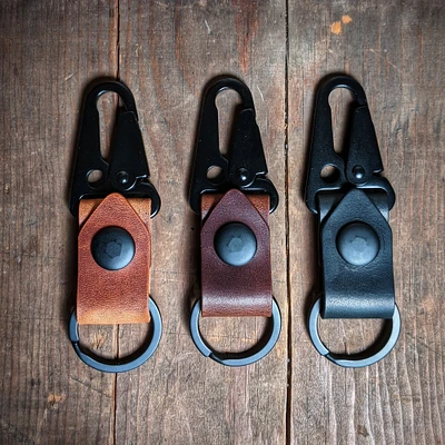 Lever Clip Leather Tactical Key Chain