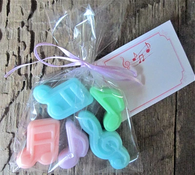 Music Notes Party Favor Soap, Bridal Shower, Baby Shower, Music Lover Gift