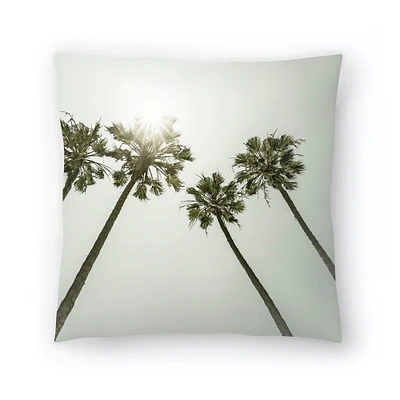 Palm Trees In The Sun Vintage by Melanie Viola Throw Pillow - Americanflat