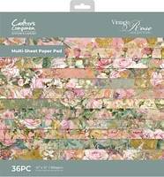 Nature's Garden Vintage Rose Paper Pad 12"X12"