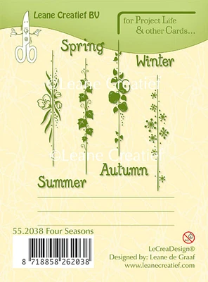 Leane Creatief Project Life & Cards clear stamp Seasons