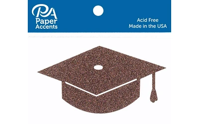 Glitter Shape 6pc Graduation Cap Bronze Copper