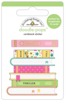Doodlebug Doodle-Pops 3D Stickers-Book Club, Hello Again