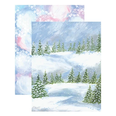 Spellbinders Winter Splash Quick Card Backgrounds from the Holiday Hugs Collection by Stampendous