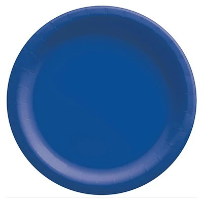 Bright Royal Blue Round Paper Plates