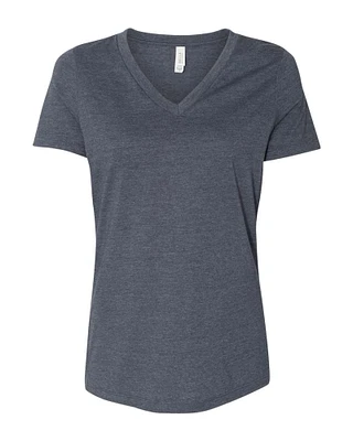 BELLA + CANVAS - Relaxed Heather CVC V-Neck Tee For Women's | 4.2 oz./yd