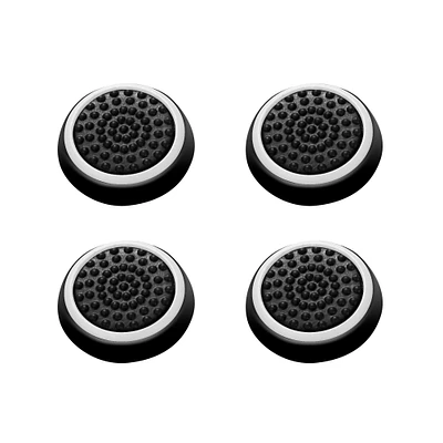 4 Pack Silicone Controller Thumb Grips for PS4 PS3 PS2 Xbox 360/ One Thumbsticks, Joysticks Cover Caps for Nintendo Switch Pro Controller, Black & White