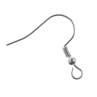 John Bead Stainless Steel Silver Fish Hook Earring Wire