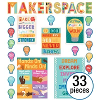 Makerspace Bulletin Board Set, 33 Pieces