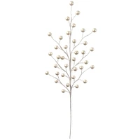 Set of 24: Pearl White Holly Berry Stems with 35 Lifelike Berries | 17" Long | Festive Accents | Seasonal Picks | Winter Florals | Christmas Berries | Home & Office Decor