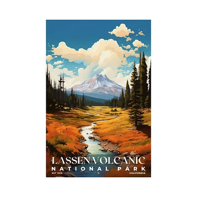 Lassen Volcanic National Park Poster, Travel Art, Office Poster