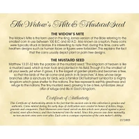 Bible Verses With Widow's Mite and Mustard Seeds Table Top Frame