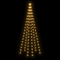 Christmas Tree on Flagpole Warm White LEDs