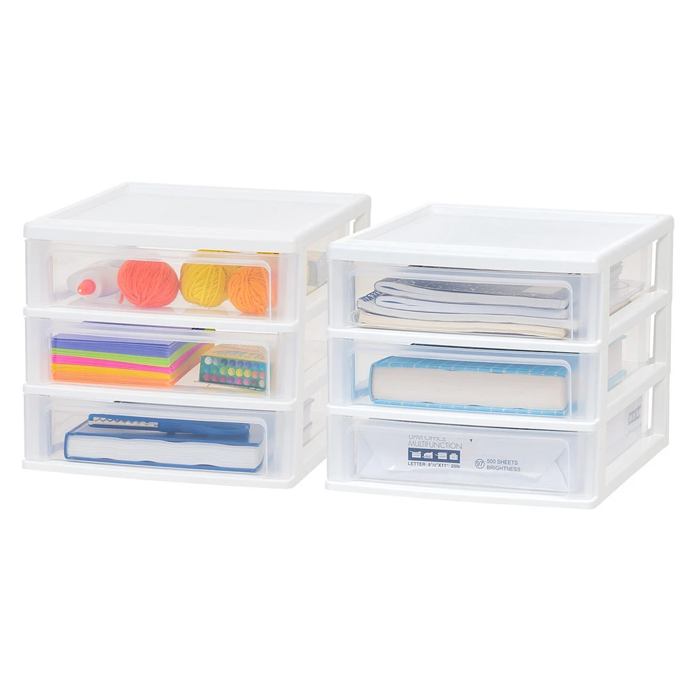 IRIS USA Plastic Desktop Drawers Organizer