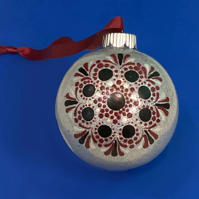 Dot Painted Christmas Ornament