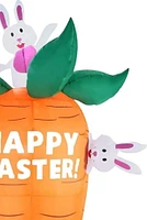 6 FT Easter Inflatable Carrot and Bunny Blow Up Easter Decor with Build-in LEDs