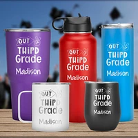 Peace Out Third Grade Personalized with Name Tumbler, Graduation Gift for Kids, Graduation gift, Elementary School Graduation Gift