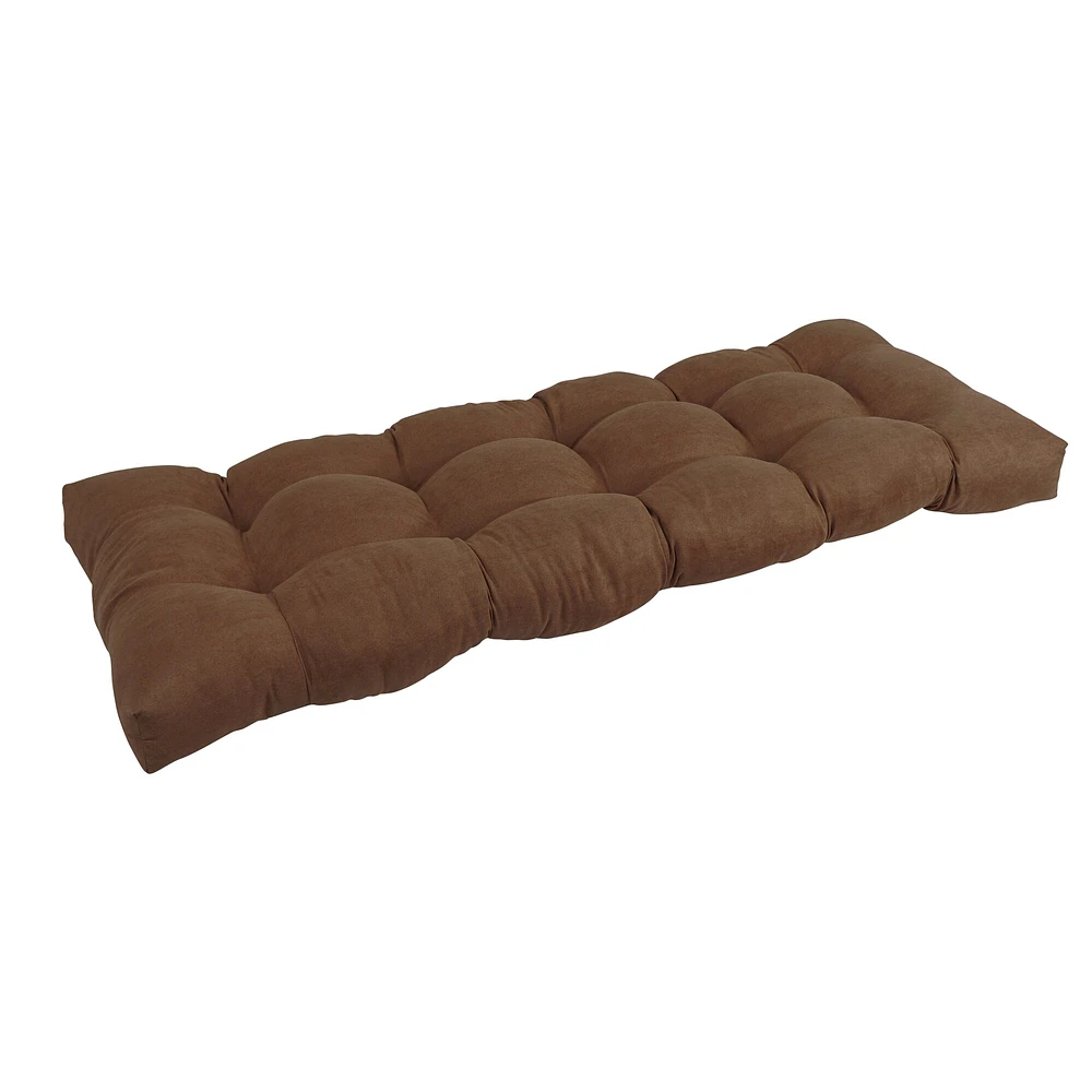 inch by 19-inch Tufted Solid Microsuede Bench Cushion -Color