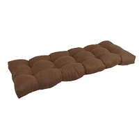 inch by 19-inch Tufted Solid Microsuede Bench Cushion -Color