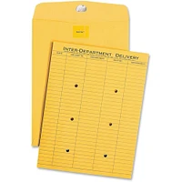 Quality Park Brown Kraft Resealable Redi-Tac Interoffice Envelope 97 One-Sided Five-Column Format 10 x 13 Brown Kraft 100/Box