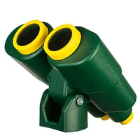 Green and Yellow Plastic Outdoor Gym Playground Pirate Ship Double Telescope, Kids Treehouse Toy Accessories Binocular