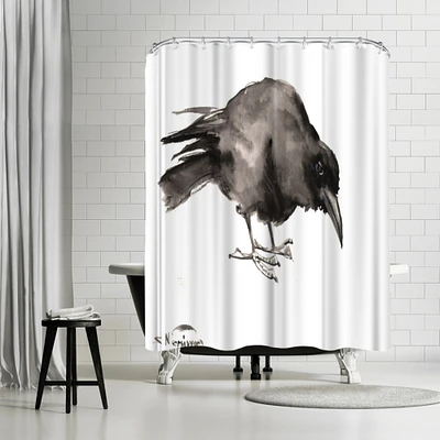 Crow 2 by Suren Nersisyan Shower Curtain 71" x 74"