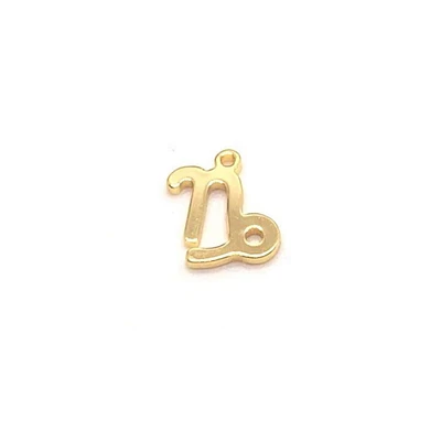 1 or 4 Pieces: Gold 304 Stainless Steel Capricorn Zodiac Sign Charms