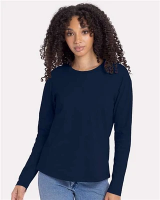 Next Level - Women's Cotton Relaxed Long Sleeve T-Shirt | 4.3 oz./yd², 100% combed ring-spun cotton Tee | Cotton Relaxed Long Sleeve T-Shirt