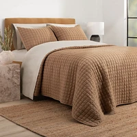 Nate Home by Nate Berkus Solid Cotton Textured Quilt Set