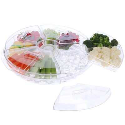 7Penn Acrylic Appetizer Serving Tray - 16.5in Clear Chilled Serving Platter