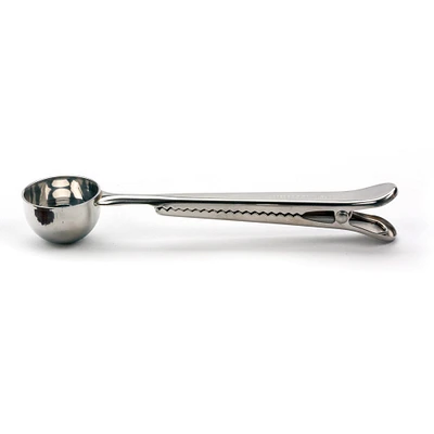 Contemporary Home Living Stainless Steel Scoop 'N Clip Coffee Scoop - 7"