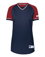 Russell Athletic - Women's Classic V-Neck Jersey | 100% polyester double knit with color secure | Dri-Power moisture-management properties | Unleash Your Style with Our Trendy Sports Uniform