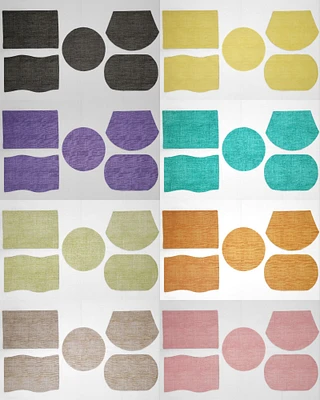 Faux Burlap Placemats (8 Colors and 5 Shapes Available