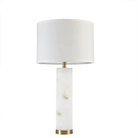 Gracie Mills   Shea Illuminate Your Space with Elegance: Alabaster Table Lamp - GRACE-9529