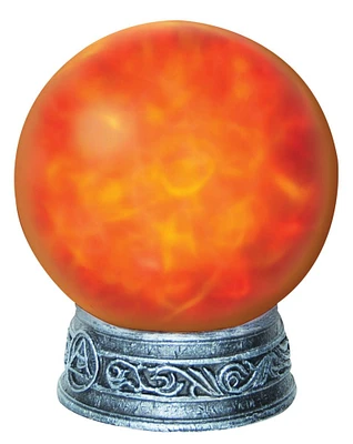 The Costume Center 7.75" Orange and Red Witches Light Orb Halloween Magic Prop