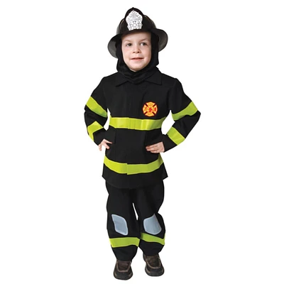The Costume Center Black and Green Fire Fighter Unisex Toddler Halloween Costume - Large