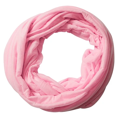 Contemporary Home Living 31" Pink Solid No-Fuss Round Everyday Infinity Scarf