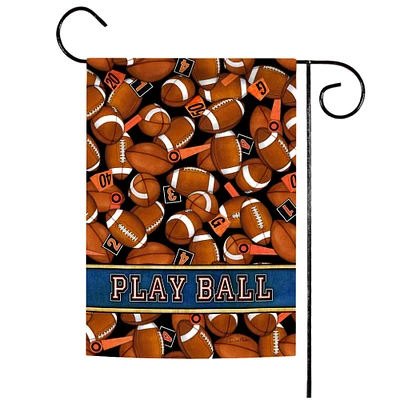 Toland Home Garden American Football "Play Ball" Outdoor Garden Flag 18" x 12.5"