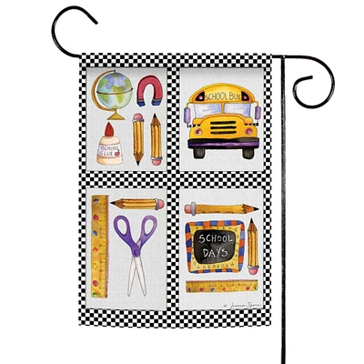 Toland Home Garden Yellow and Black School Stuff Outdoor Rectangular Mini Garden Flag 18" x 12.5"
