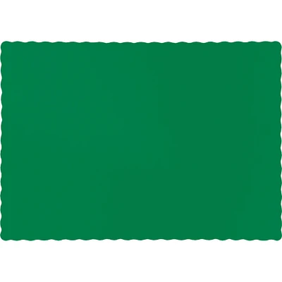 Party Central Club Pack of 600 Emerald Green Disposable Table Placemats 13"