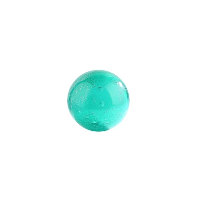 CC Home Furnishings 4" Aqua Green Hand Blown Glass Decorative Ball