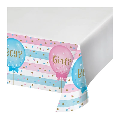 Party Central Pack of 6 Blue and Pink Gender Reveals Theme Rectangular Tablecloths 102"