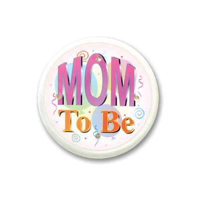 Beistle Pack of 6 Pink and Red 'Mom to Be' Flashing Baby Shower New Baby Buttons 2.5"