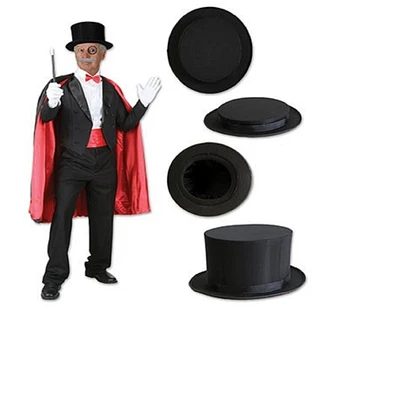 Party Central Pack of 6 Magic Top Snap On Hat Costume Accessories - One Size