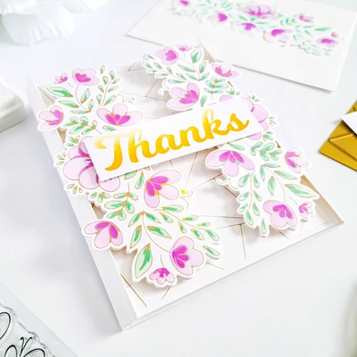 Pinkfresh Studio Die-Charming Floral Border