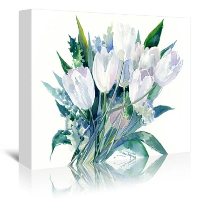 White Tulips by Suren Nersisyan  Gallery Wrapped Canvas - Americanflat