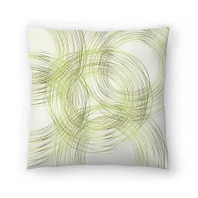 Abstract Circles In Summer Green Americanflat Decorative Pillow